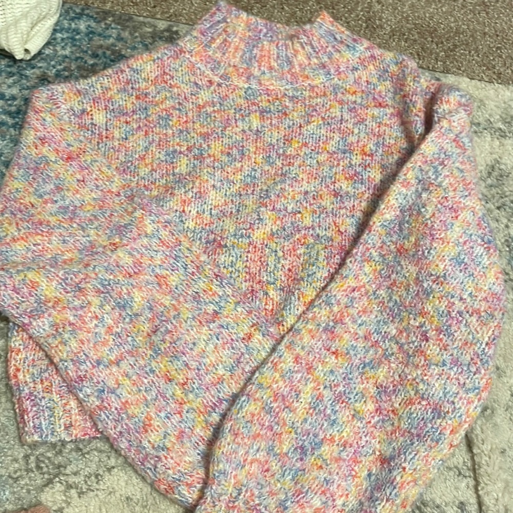 colorful shein sweater turtleneck